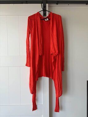 BCBGMAXAZRIA Silk Cashmere Draped Knit Cardigan – XS/S